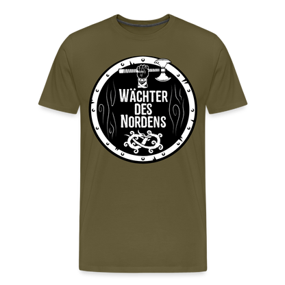 Männer Premium T-Shirt - Wächter des Nordens - Khaki