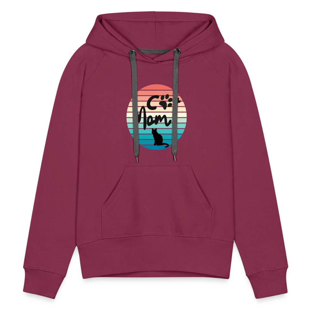 Frauen Premium Hoodie - Cat Mom - Bordeaux