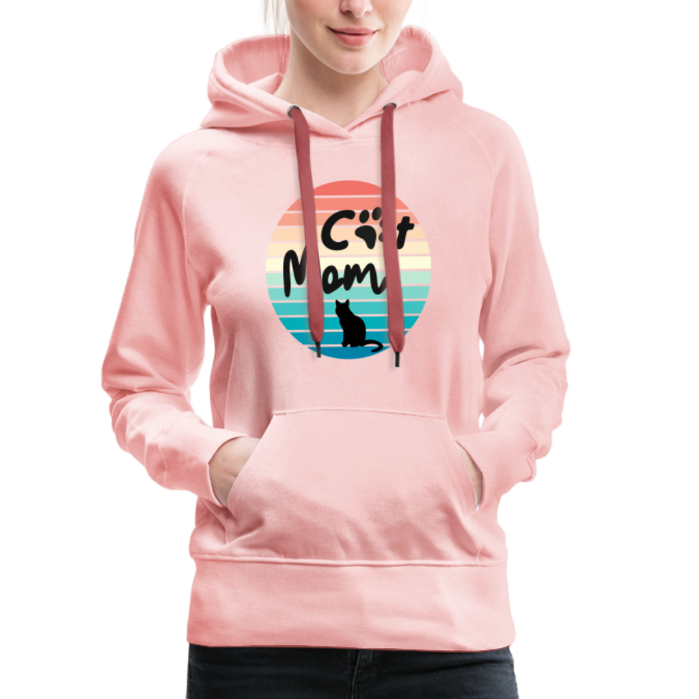 Frauen Premium Hoodie - Cat Mom - Kristallrosa