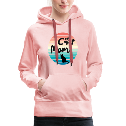 Frauen Premium Hoodie - Cat Mom - Kristallrosa