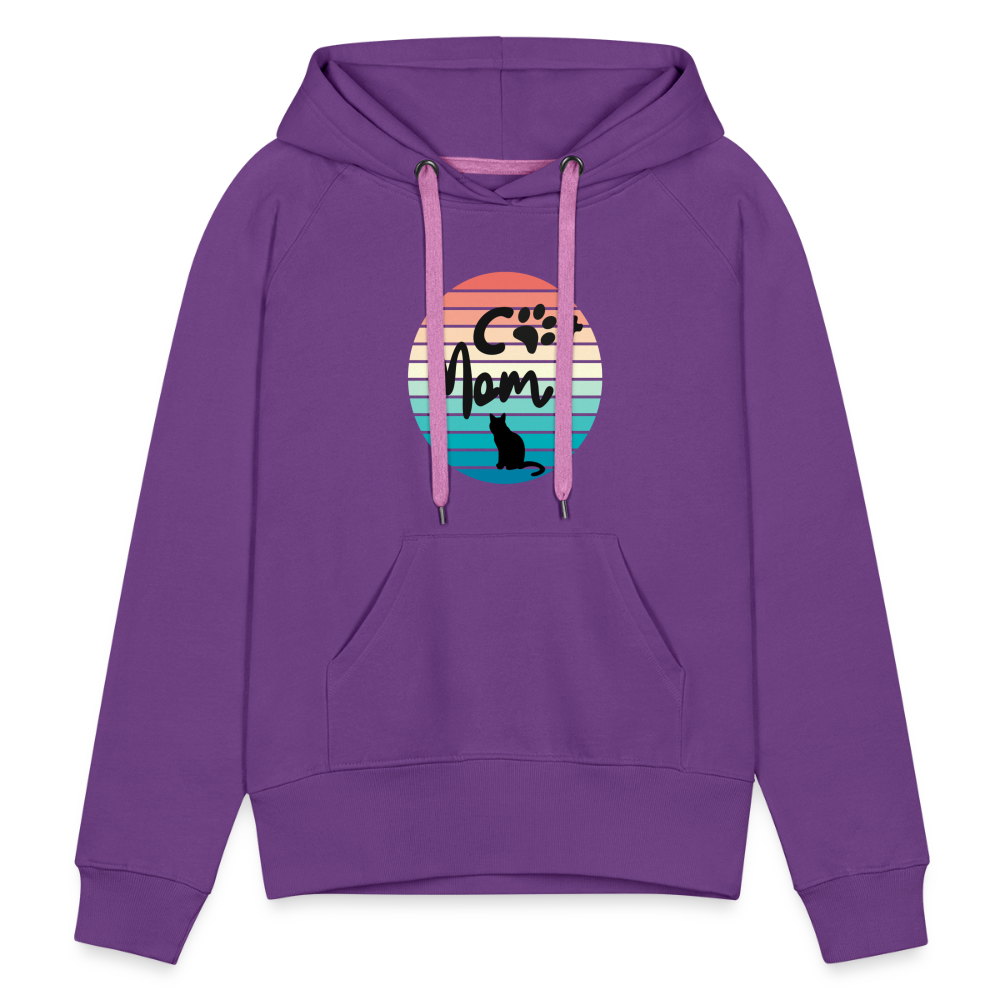 Frauen Premium Hoodie - Cat Mom - Purple