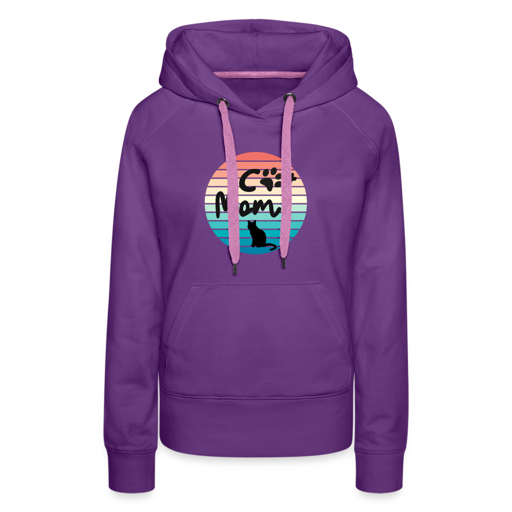 Frauen Premium Hoodie - Cat Mom - Purple