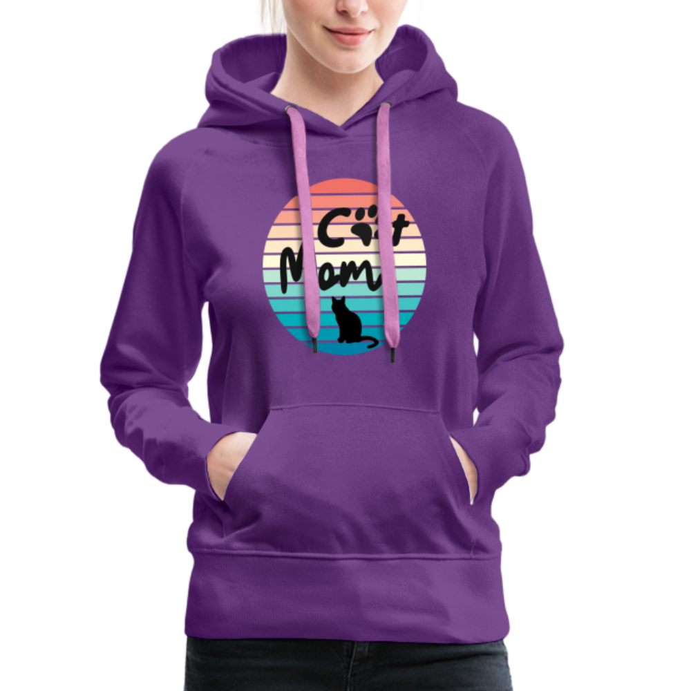 Frauen Premium Hoodie - Cat Mom - Purple