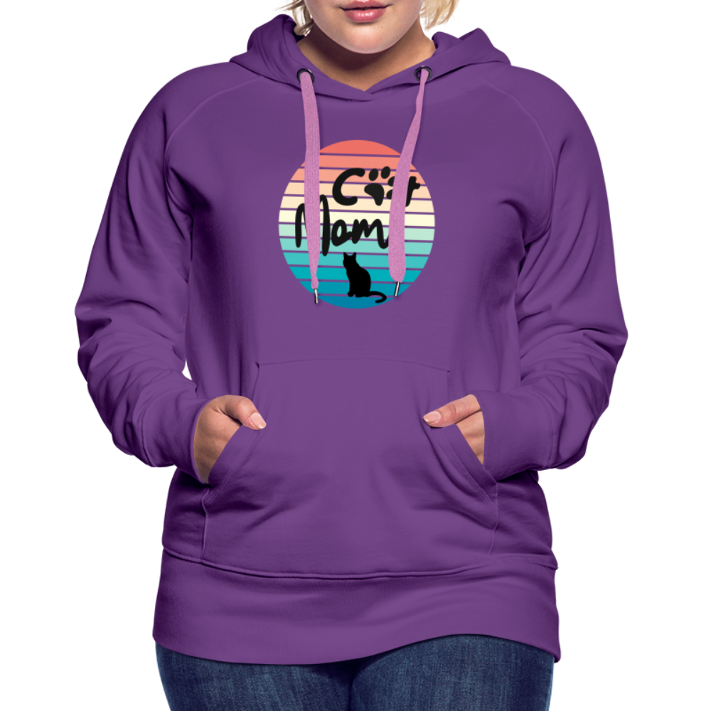 Frauen Premium Hoodie - Cat Mom - Purple