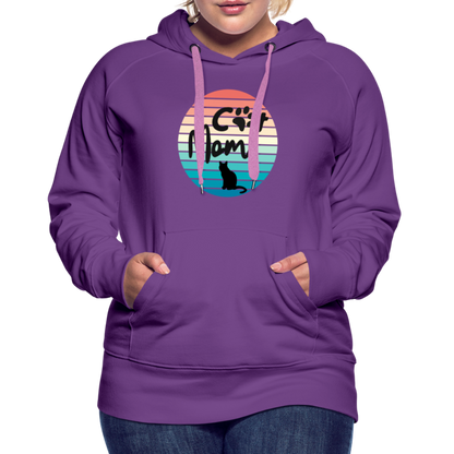 Frauen Premium Hoodie - Cat Mom - Purple