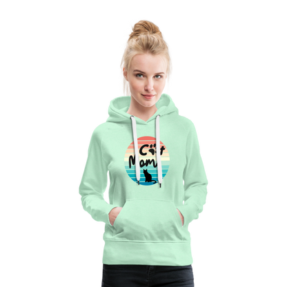 Frauen Premium Hoodie - Cat Mom - helles Mintgrün