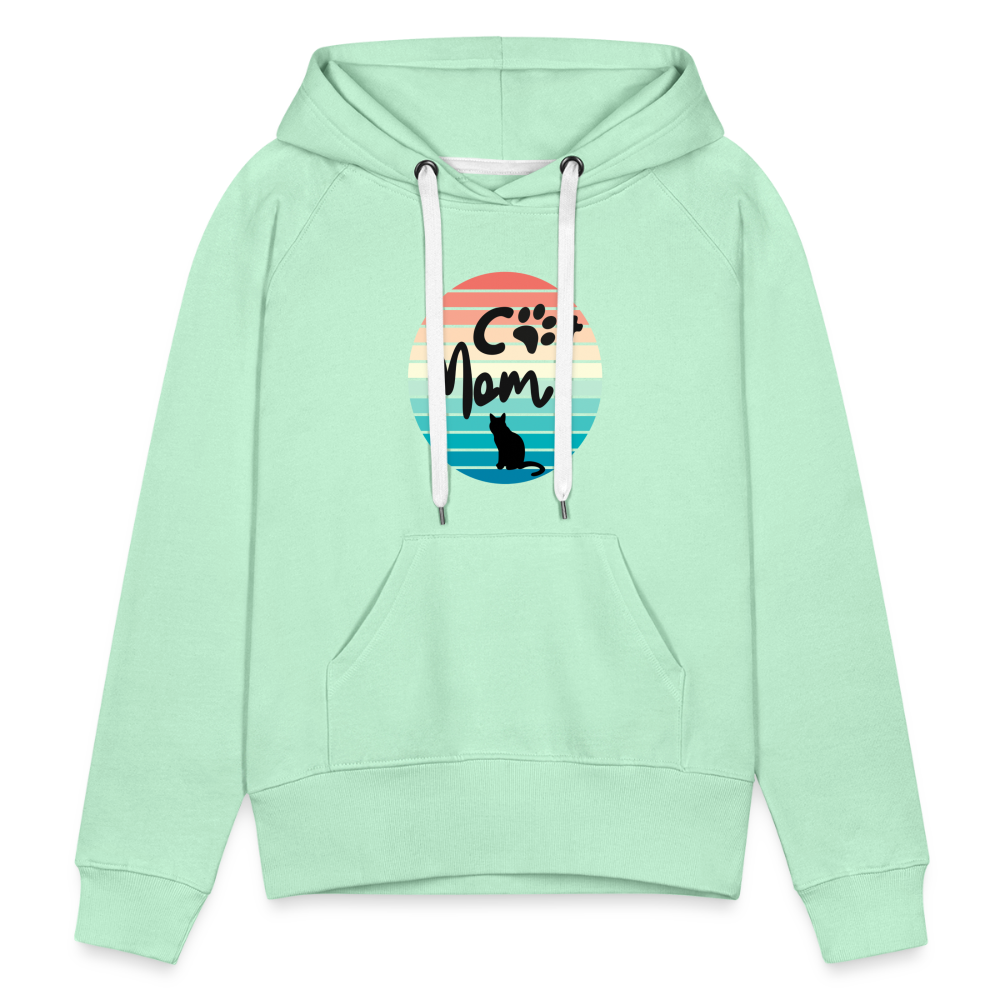 Frauen Premium Hoodie - Cat Mom - helles Mintgrün