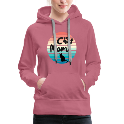 Frauen Premium Hoodie - Cat Mom - Malve