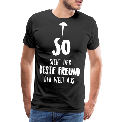 Männer Premium T-Shirt - Beste Freund Spruch - Schwarz