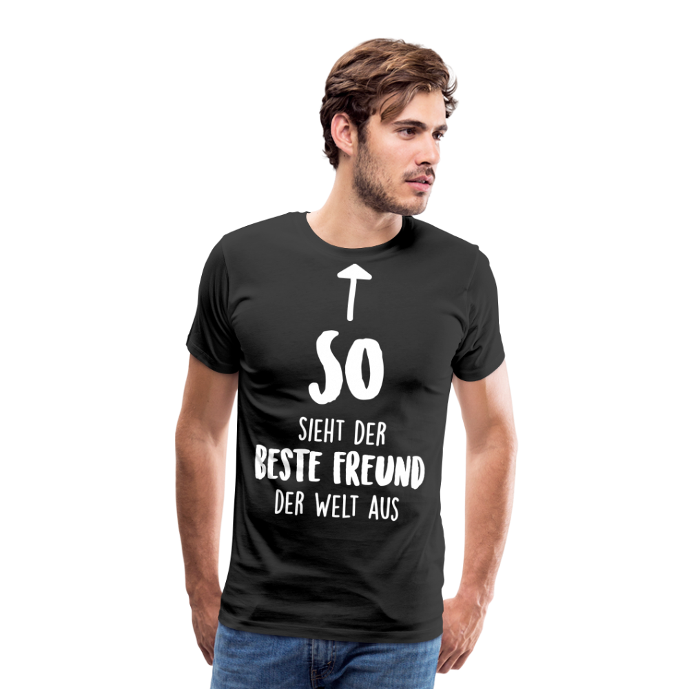 Männer Premium T-Shirt - Beste Freund Spruch - Schwarz