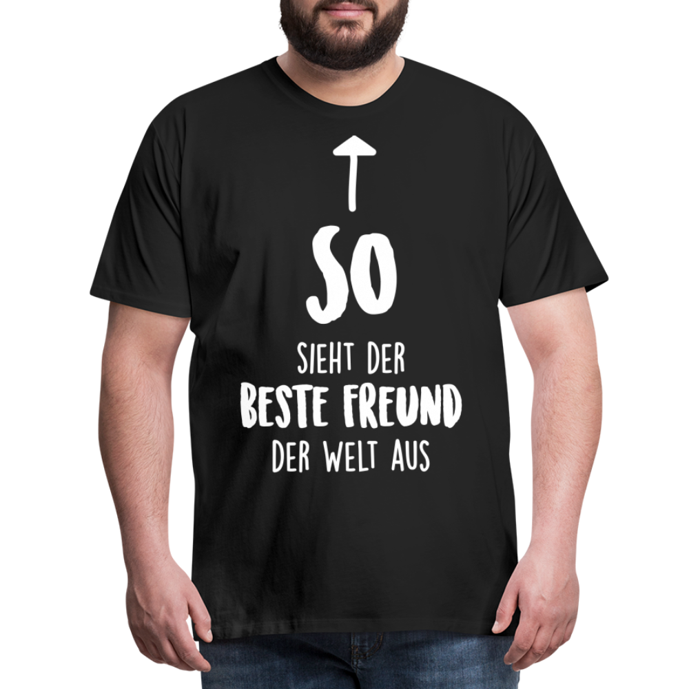 Männer Premium T-Shirt - Beste Freund Spruch - Schwarz