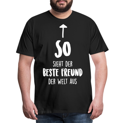 Männer Premium T-Shirt - Beste Freund Spruch - Schwarz