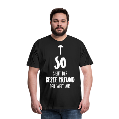 Männer Premium T-Shirt - Beste Freund Spruch - Schwarz