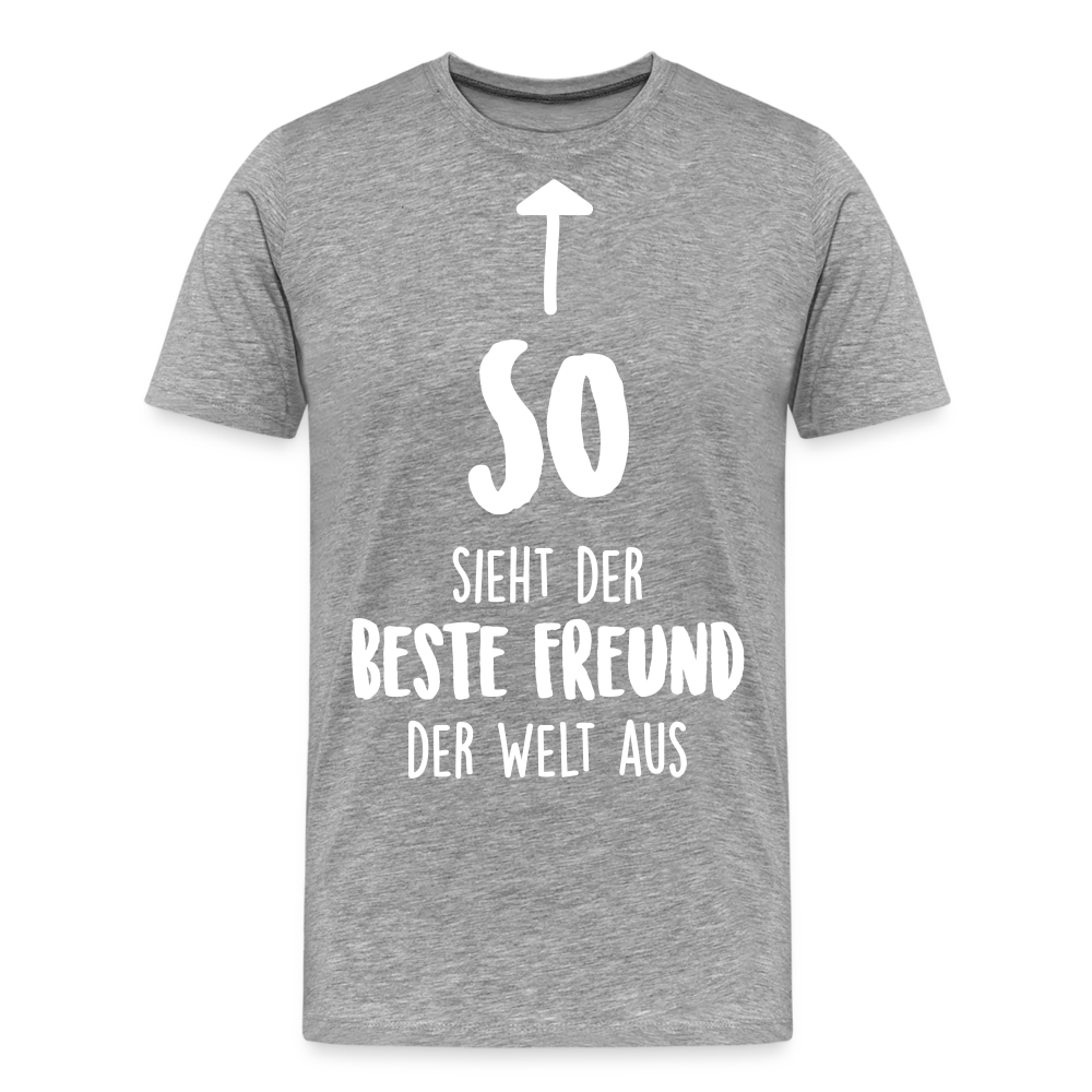 Männer Premium T-Shirt - Beste Freund Spruch - Grau meliert