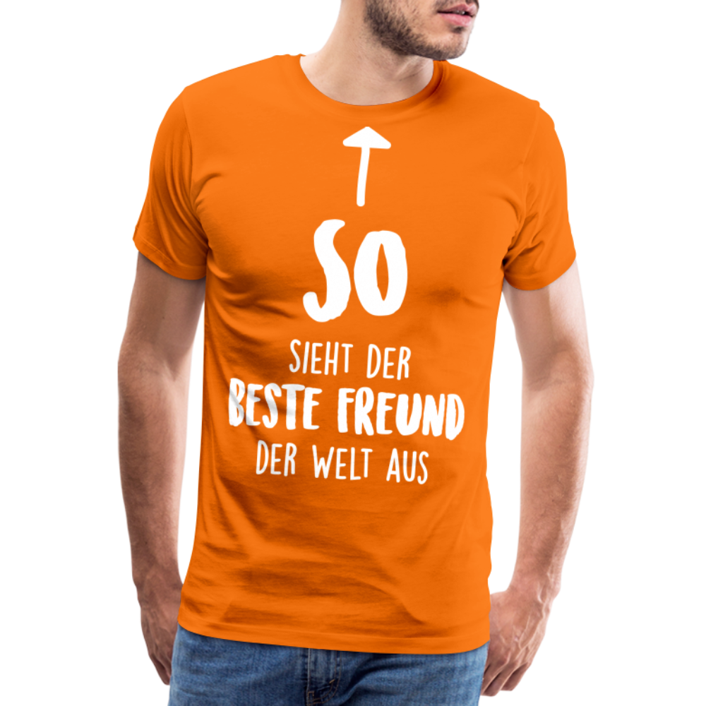 Männer Premium T-Shirt - Beste Freund Spruch - Orange