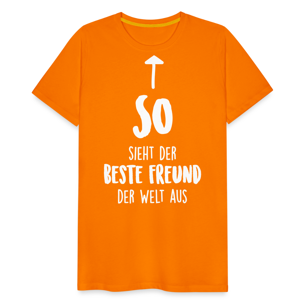 Männer Premium T-Shirt - Beste Freund Spruch - Orange