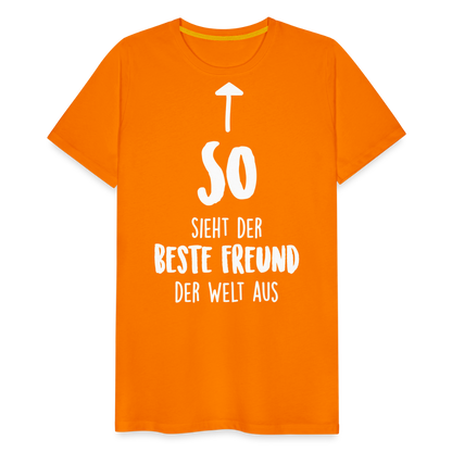 Männer Premium T-Shirt - Beste Freund Spruch - Orange