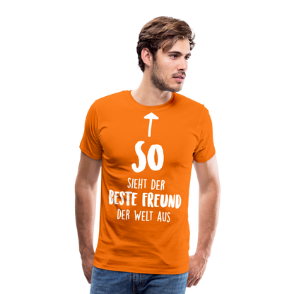 Männer Premium T-Shirt - Beste Freund Spruch - Orange