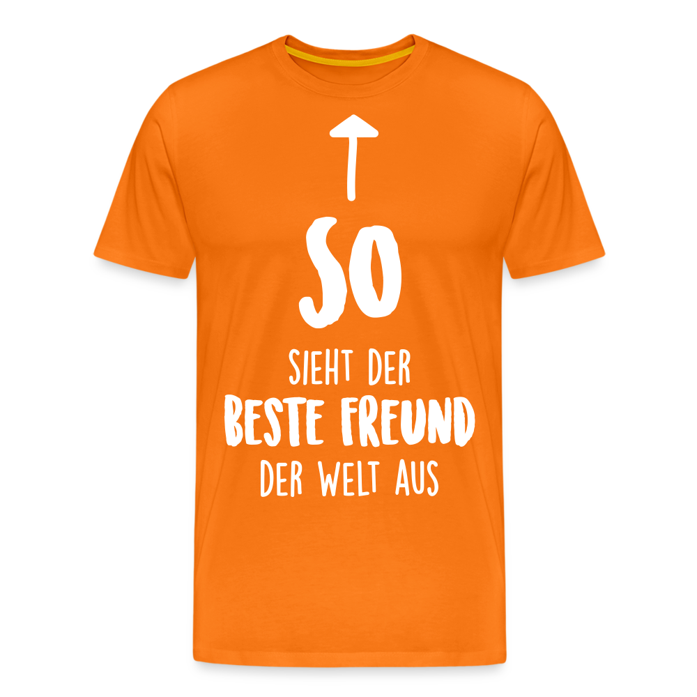 Männer Premium T-Shirt - Beste Freund Spruch - Orange