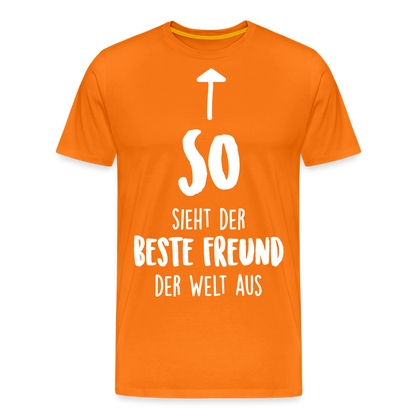 Männer Premium T-Shirt - Beste Freund Spruch - Orange