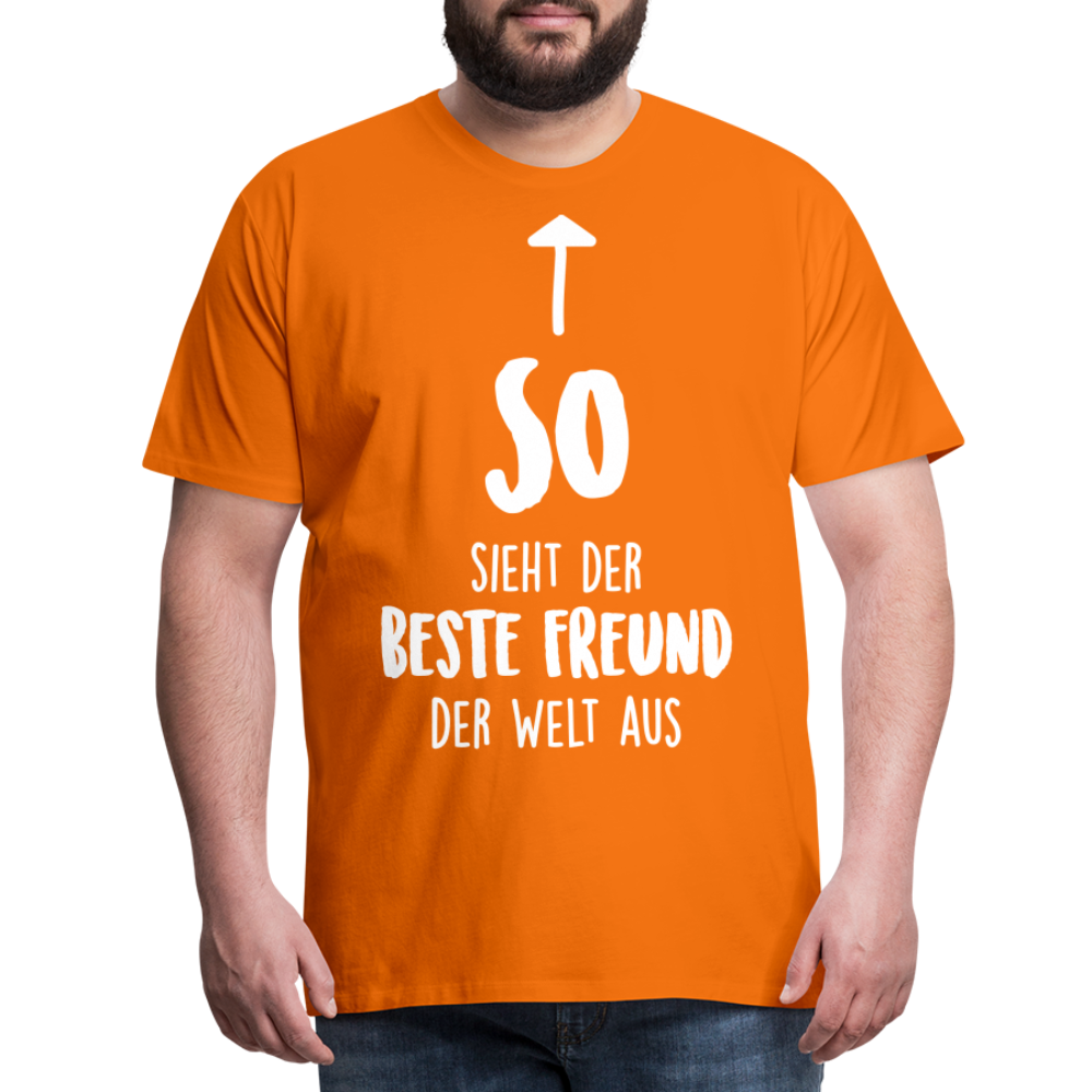 Männer Premium T-Shirt - Beste Freund Spruch - Orange