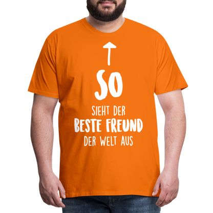 Männer Premium T-Shirt - Beste Freund Spruch - Orange