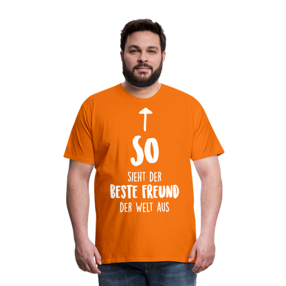 Männer Premium T-Shirt - Beste Freund Spruch - Orange