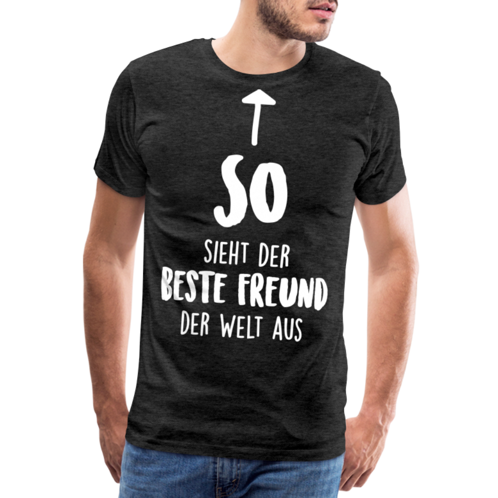 Männer Premium T-Shirt - Beste Freund Spruch - Anthrazit