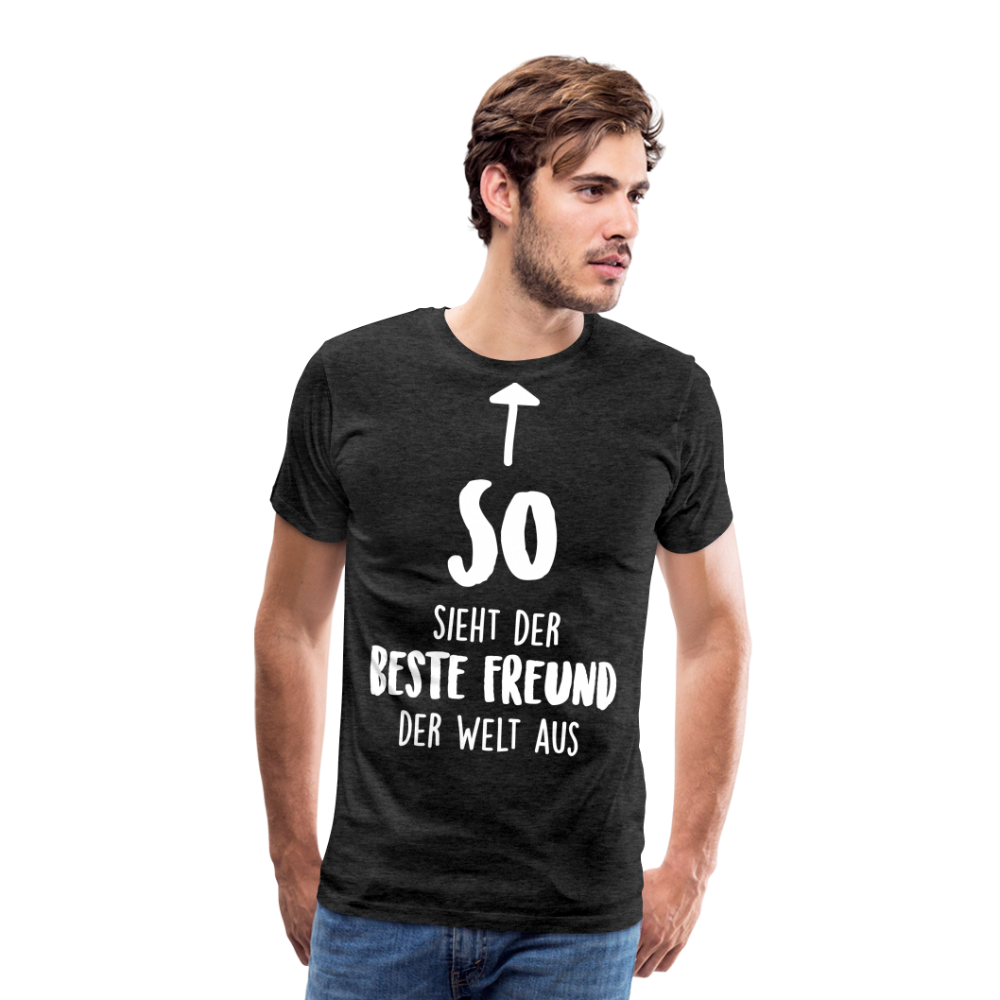 Männer Premium T-Shirt - Beste Freund Spruch - Anthrazit