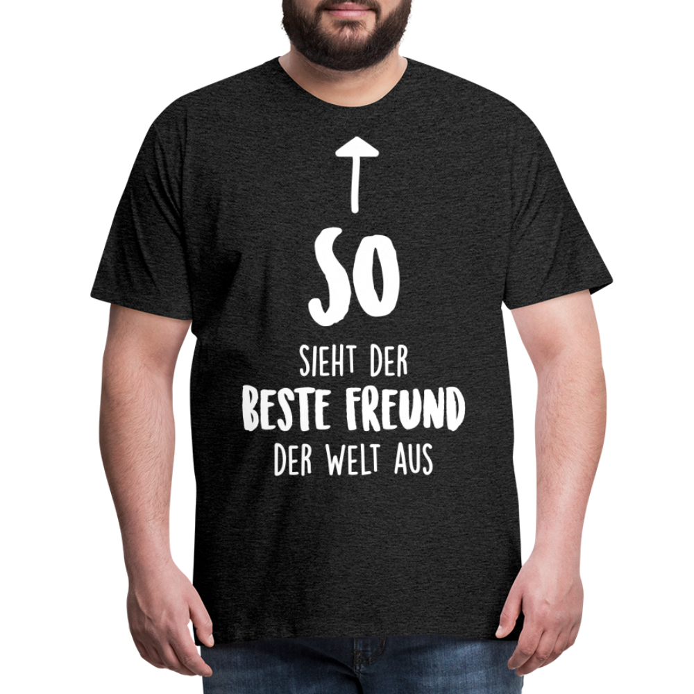 Männer Premium T-Shirt - Beste Freund Spruch - Anthrazit