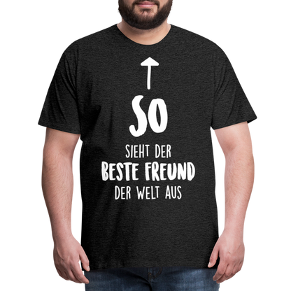 Männer Premium T-Shirt - Beste Freund Spruch - Anthrazit