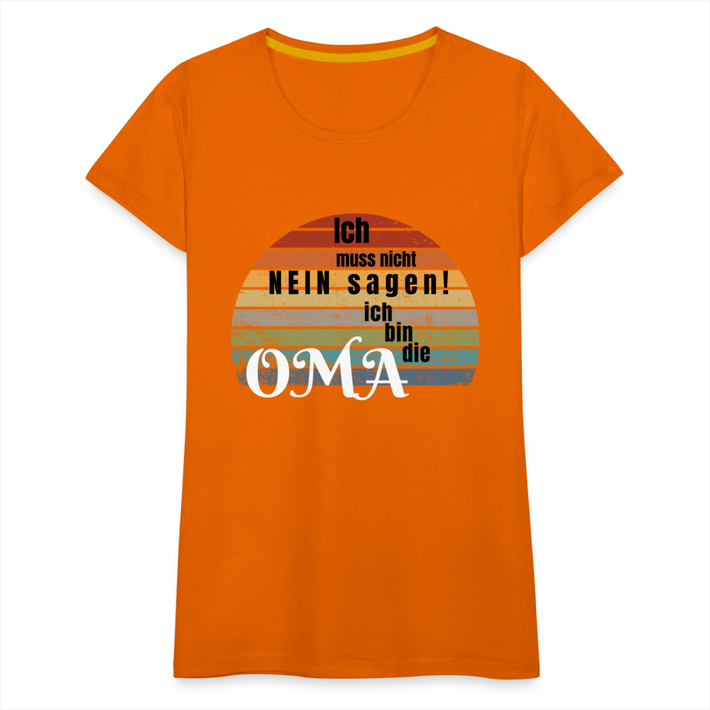 Frauen Premium T-Shirt - Bin die Oma - Orange