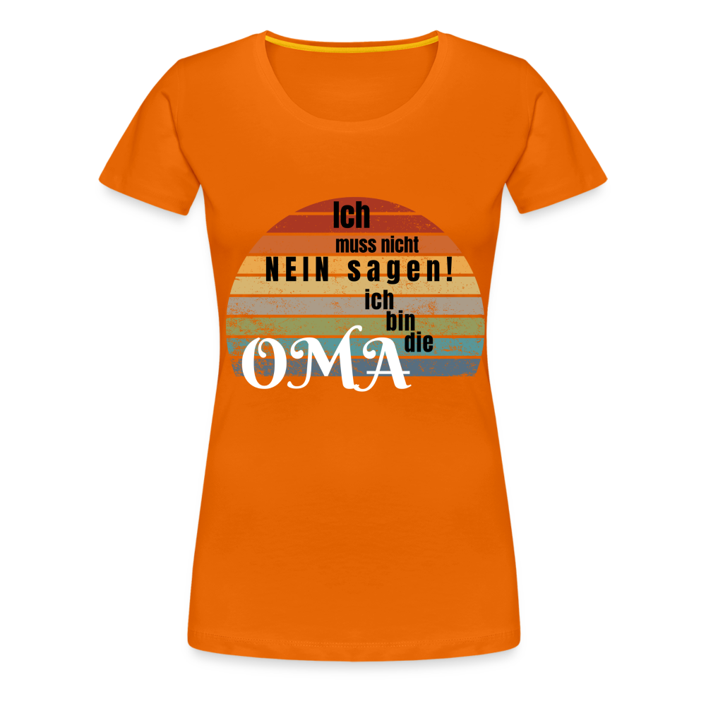 Frauen Premium T-Shirt - Bin die Oma - Orange