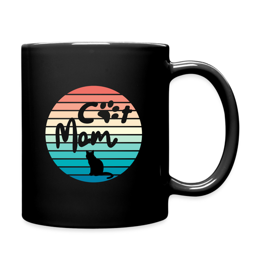 Tasse einfarbig - Cat Mom - Schwarz