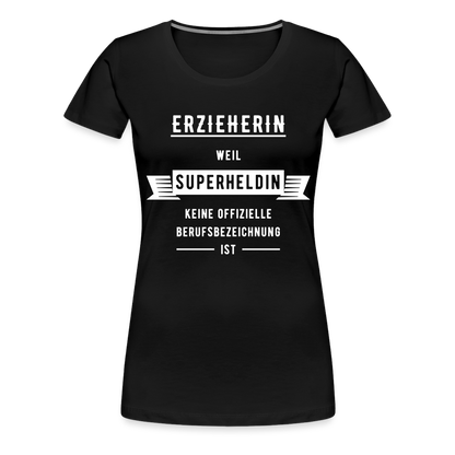 Frauen Premium T-Shirt - Superheldin - Schwarz