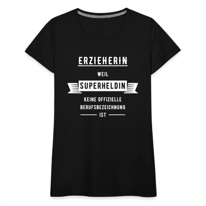 Frauen Premium T-Shirt - Superheldin - Schwarz