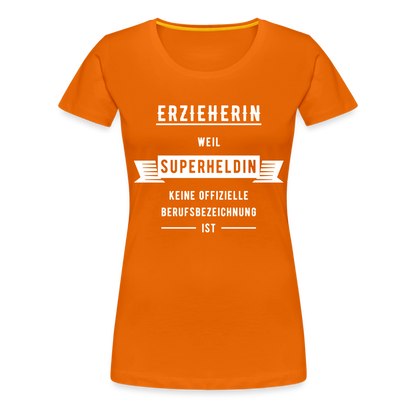 Frauen Premium T-Shirt - Superheldin - Orange