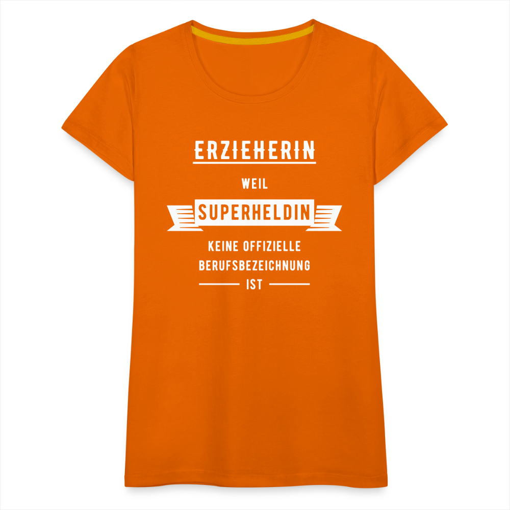 Frauen Premium T-Shirt - Superheldin - Orange