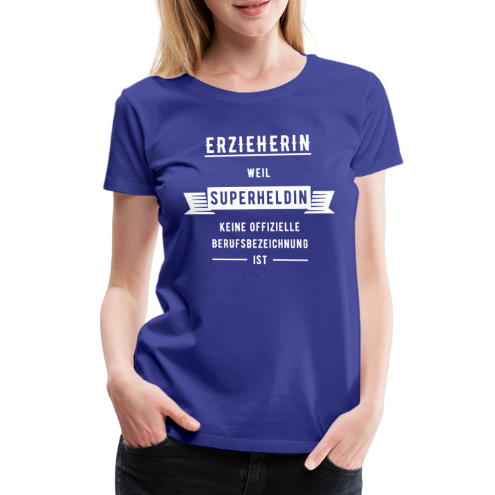 Frauen Premium T-Shirt - Superheldin - Königsblau