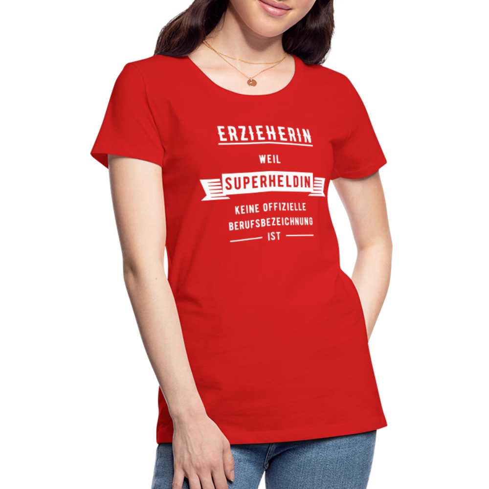 Frauen Premium T-Shirt - Superheldin - Rot