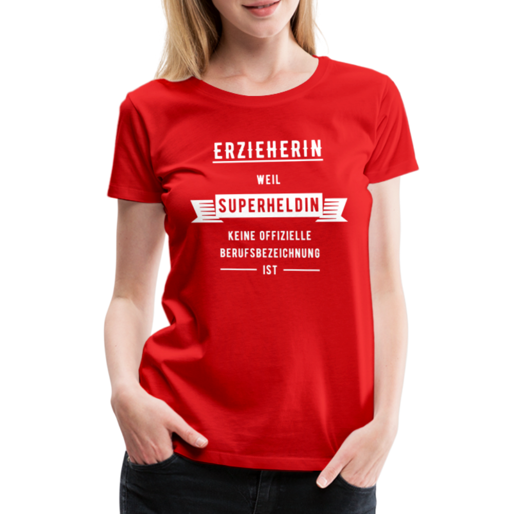 Frauen Premium T-Shirt - Superheldin - Rot