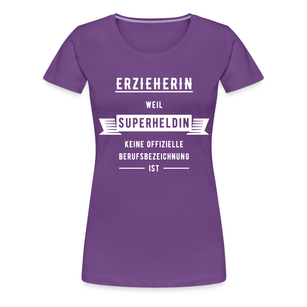 Frauen Premium T-Shirt - Superheldin - Lila