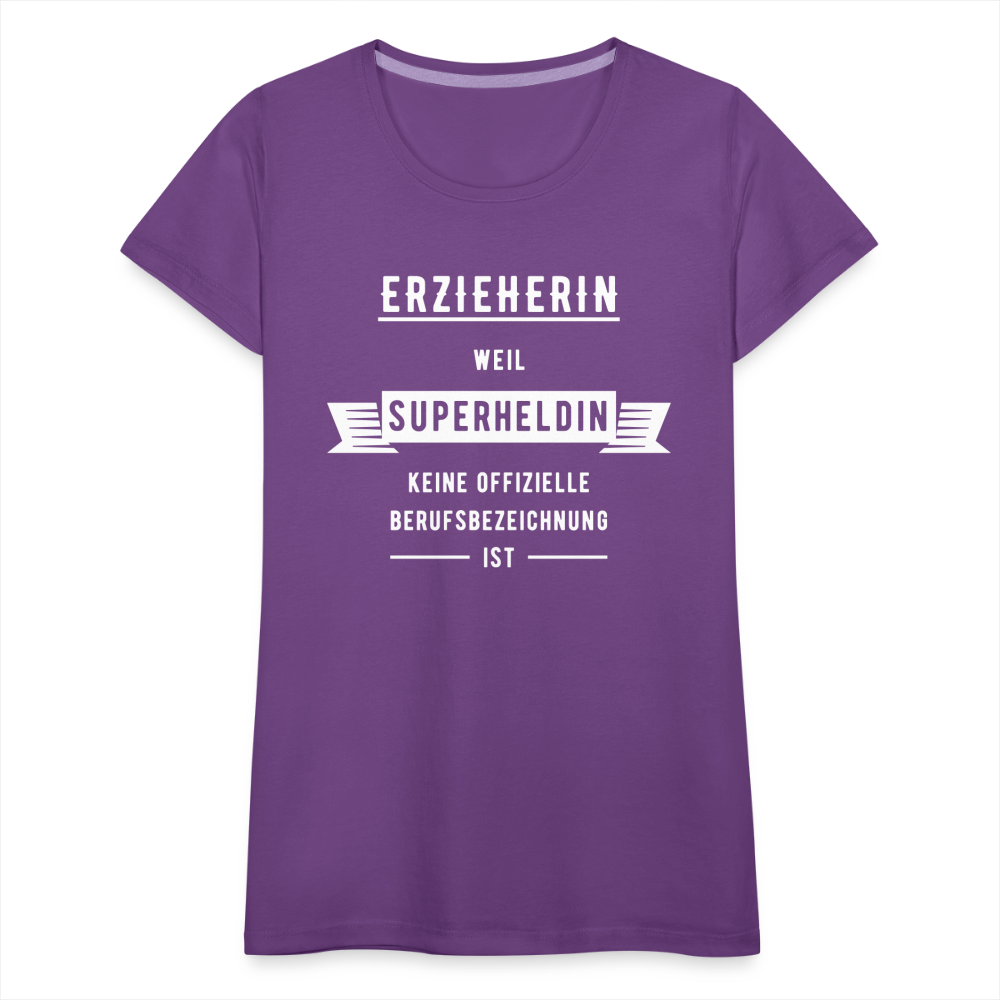 Frauen Premium T-Shirt - Superheldin - Lila