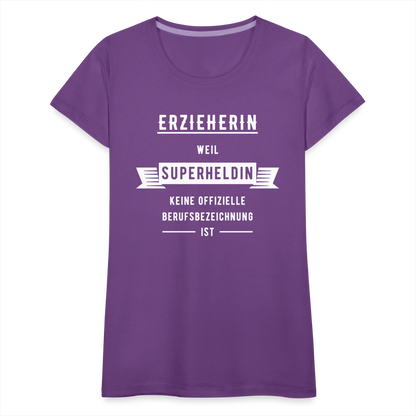 Frauen Premium T-Shirt - Superheldin - Lila