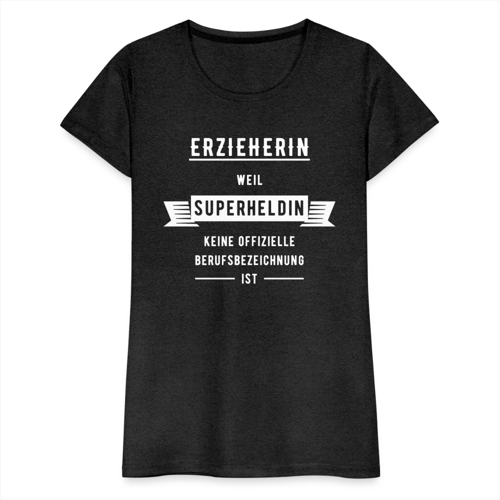 Frauen Premium T-Shirt - Superheldin - Anthrazit