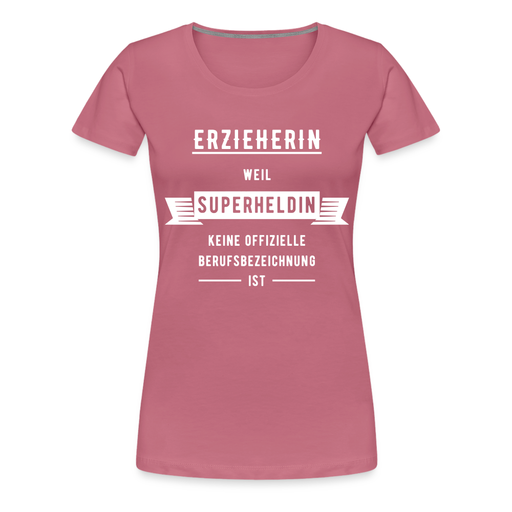 Frauen Premium T-Shirt - Superheldin - Malve