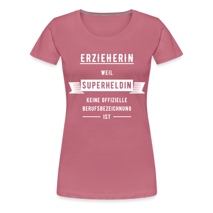 Frauen Premium T-Shirt - Superheldin - Malve