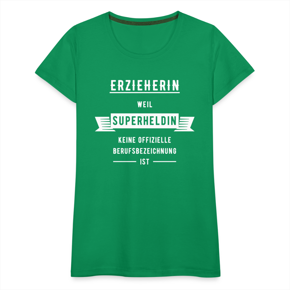 Frauen Premium T-Shirt - Superheldin - Kelly Green