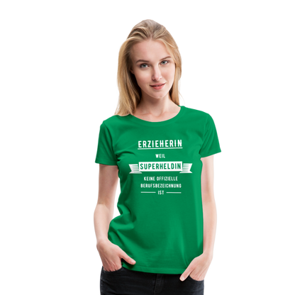 Frauen Premium T-Shirt - Superheldin - Kelly Green