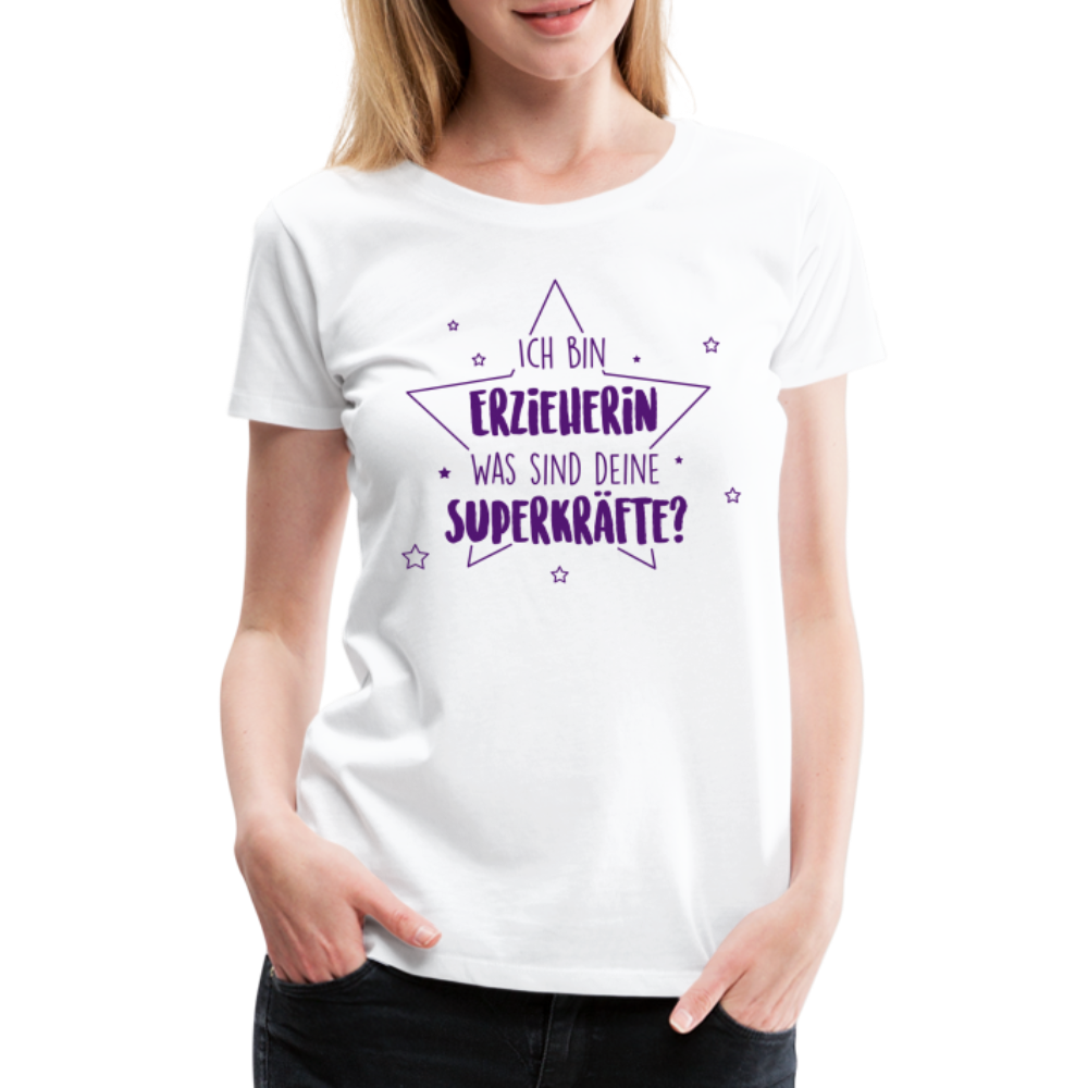 Frauen Premium T-Shirt - Superkräfte - weiß